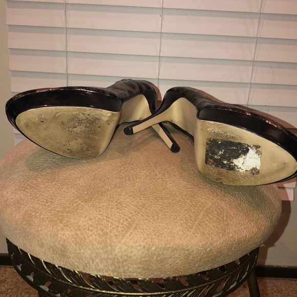 🚂Metallic leopard platform heels - Picture 4 of 7